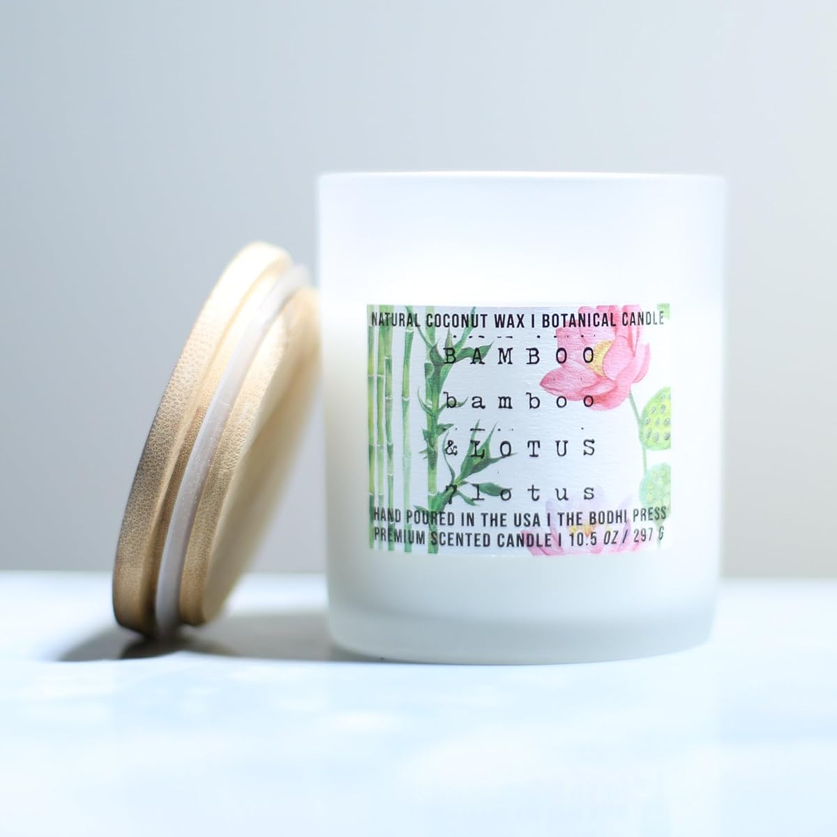 Bamboo Lotus Candle view 2