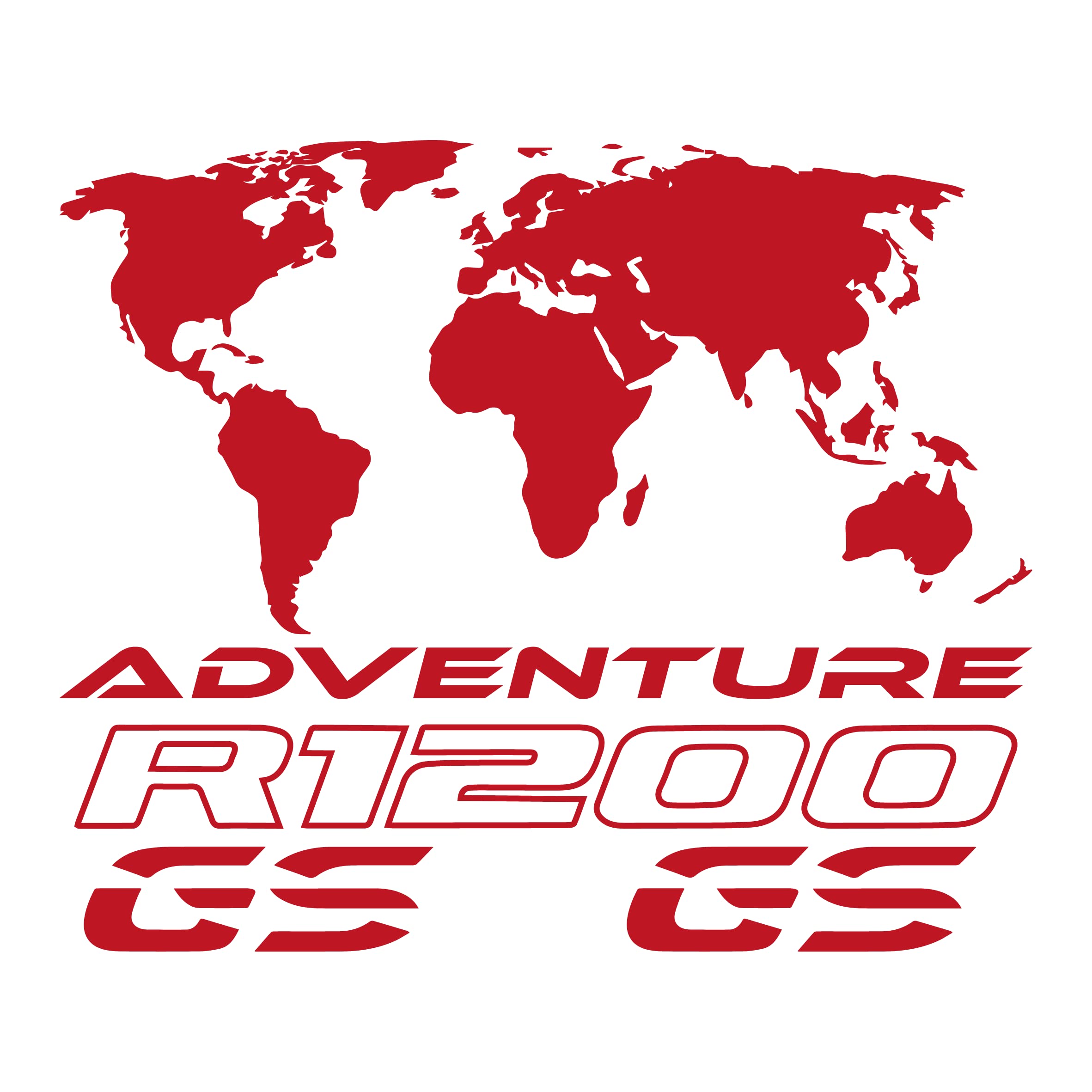 Adventure Weltkarte Aufkleber & GS 1200 Sticker – Für Motorrad, Auto & Koffer, Wasserdicht & Langlebig
