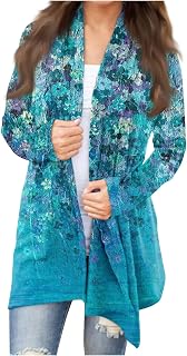 Tsamuo Halloween Long Sleeve Open Front Cardigan Lightweight Coat Outwear Coat Plus Size Knitting Sweater Top