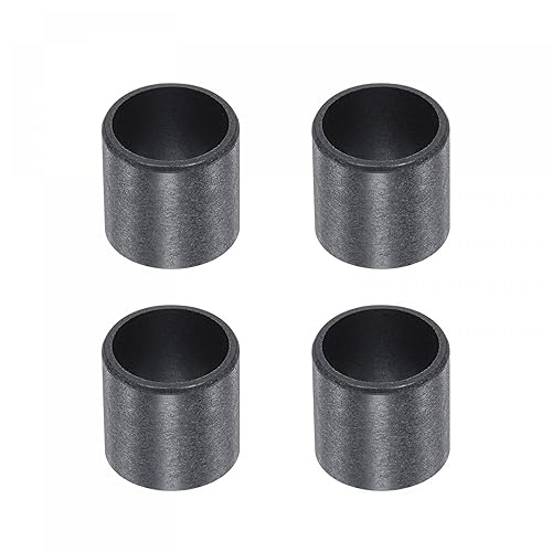 Miniatura 25 de uxcell Rodamientos de manga 0.236 in Diámetro 0.315 in OD 0.236 in Longitud POM Envueltos Bujes sin aceite Negro 4pcs