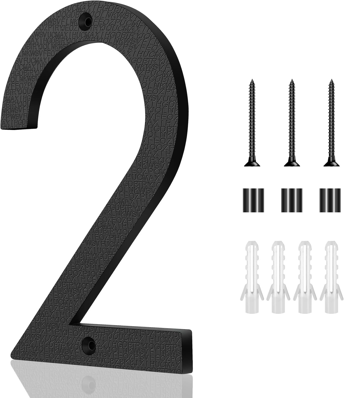 8 Inch House Numbers, Large Plastic Modern House Numbers