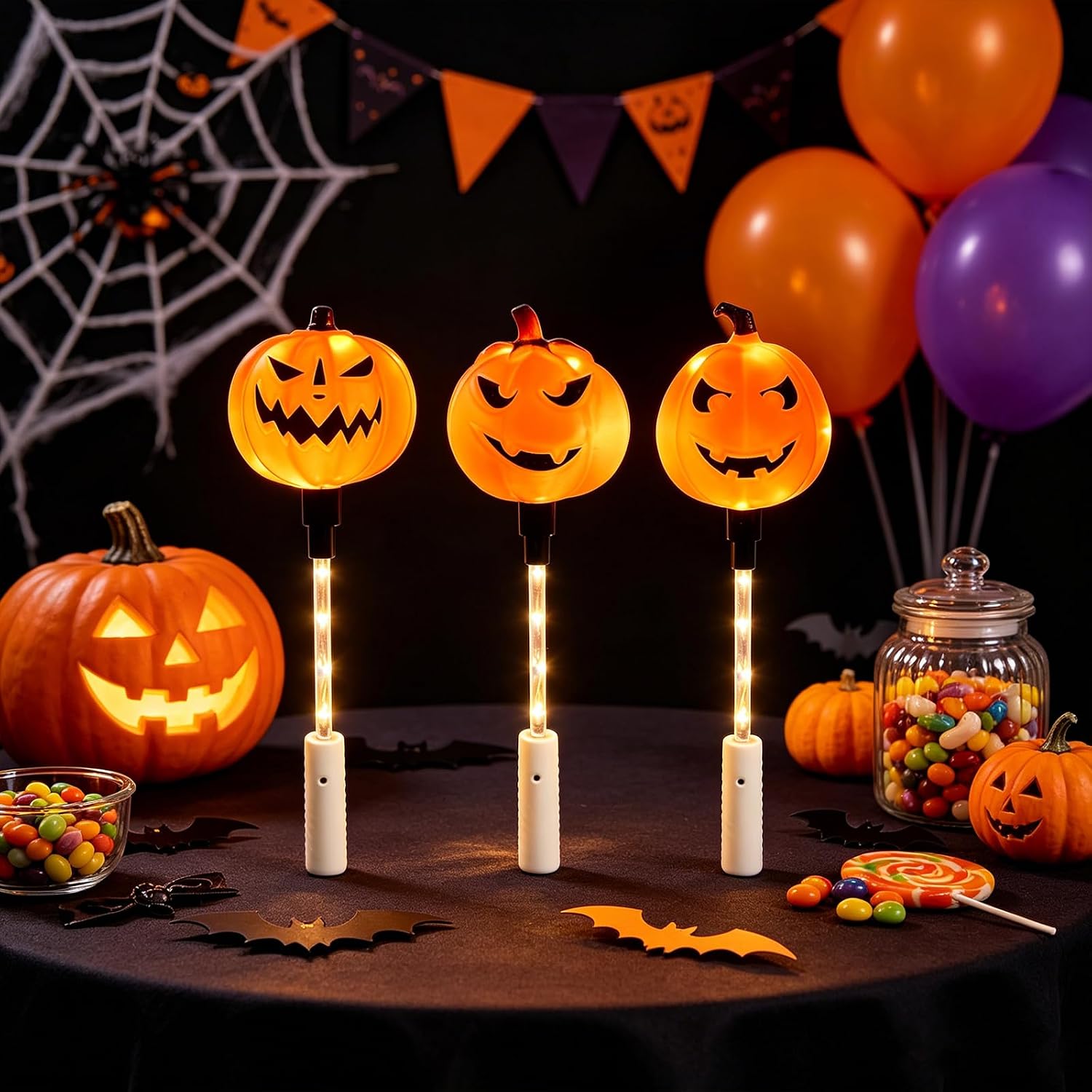 Halloween Ghost Handheld Decoration Lights 3 Pack, Light Up Figures