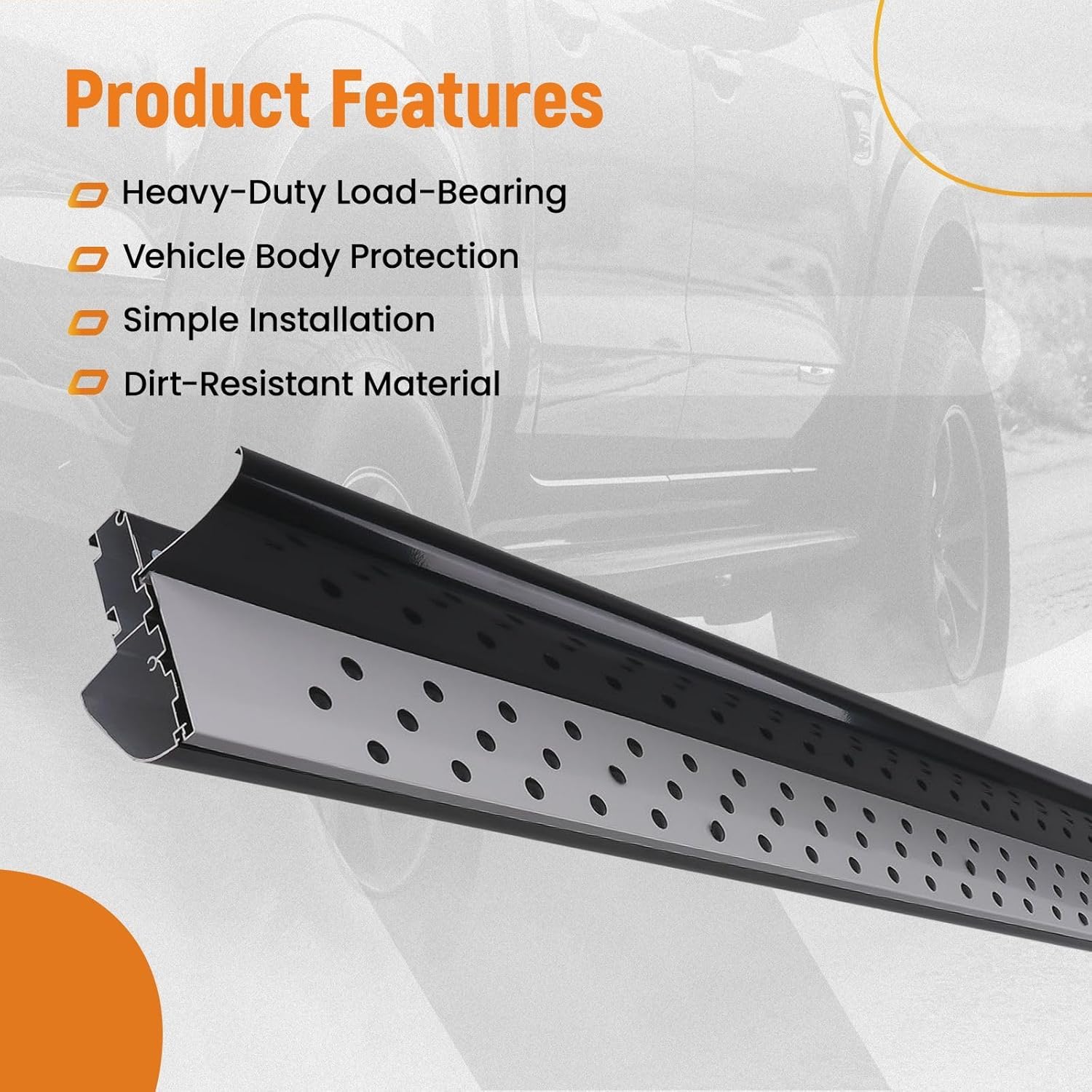 maXpeedingrods Running Boards for Honda CRV CR-V 2007-2011 Regular Cab, Lightweight Extruded Aluminum Side Step Nerf Bars with Anti-Slip Surfaces, 500LBS Load
