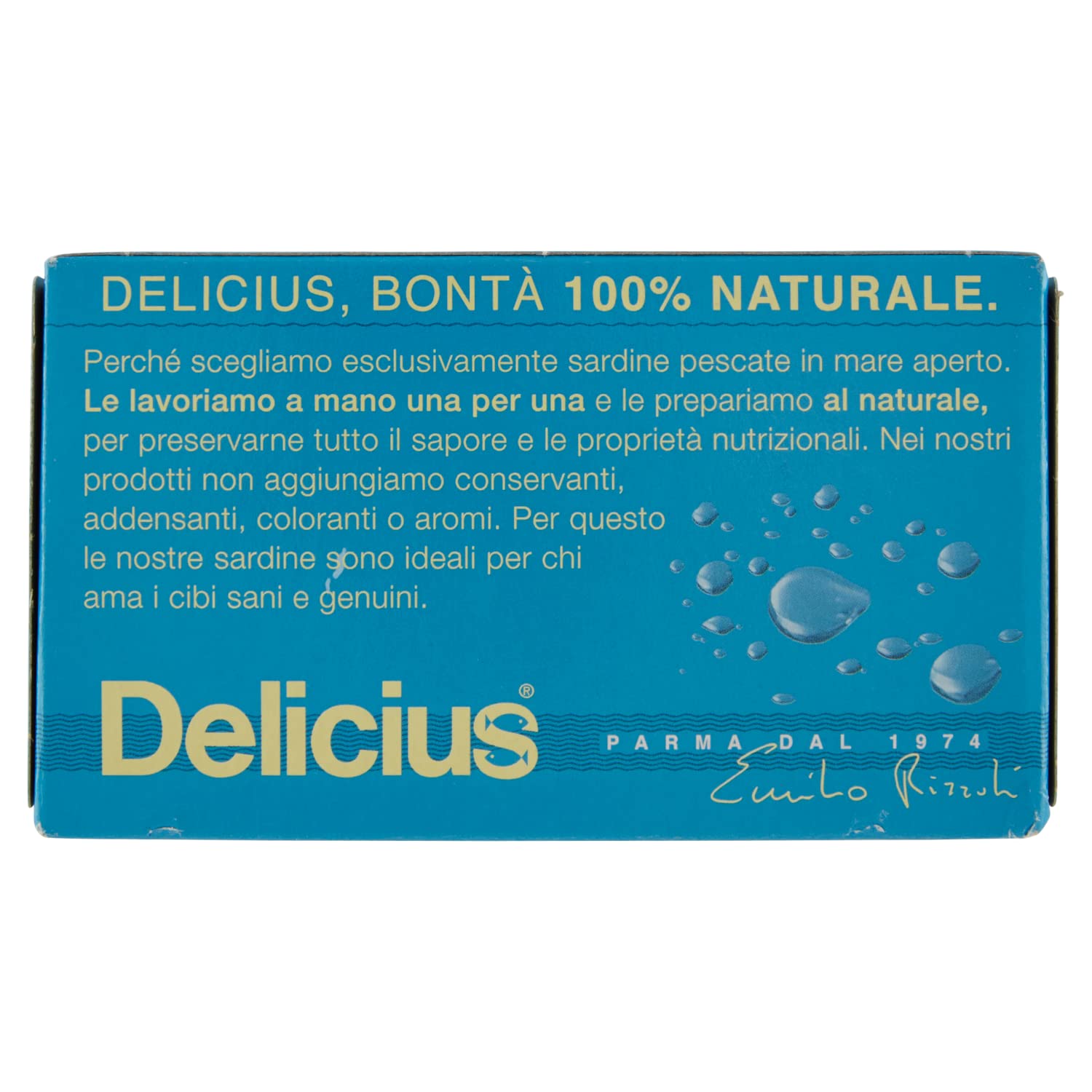 Delicius Scatola di Filetti di Sardina al naturale 120g (10 pezzi)