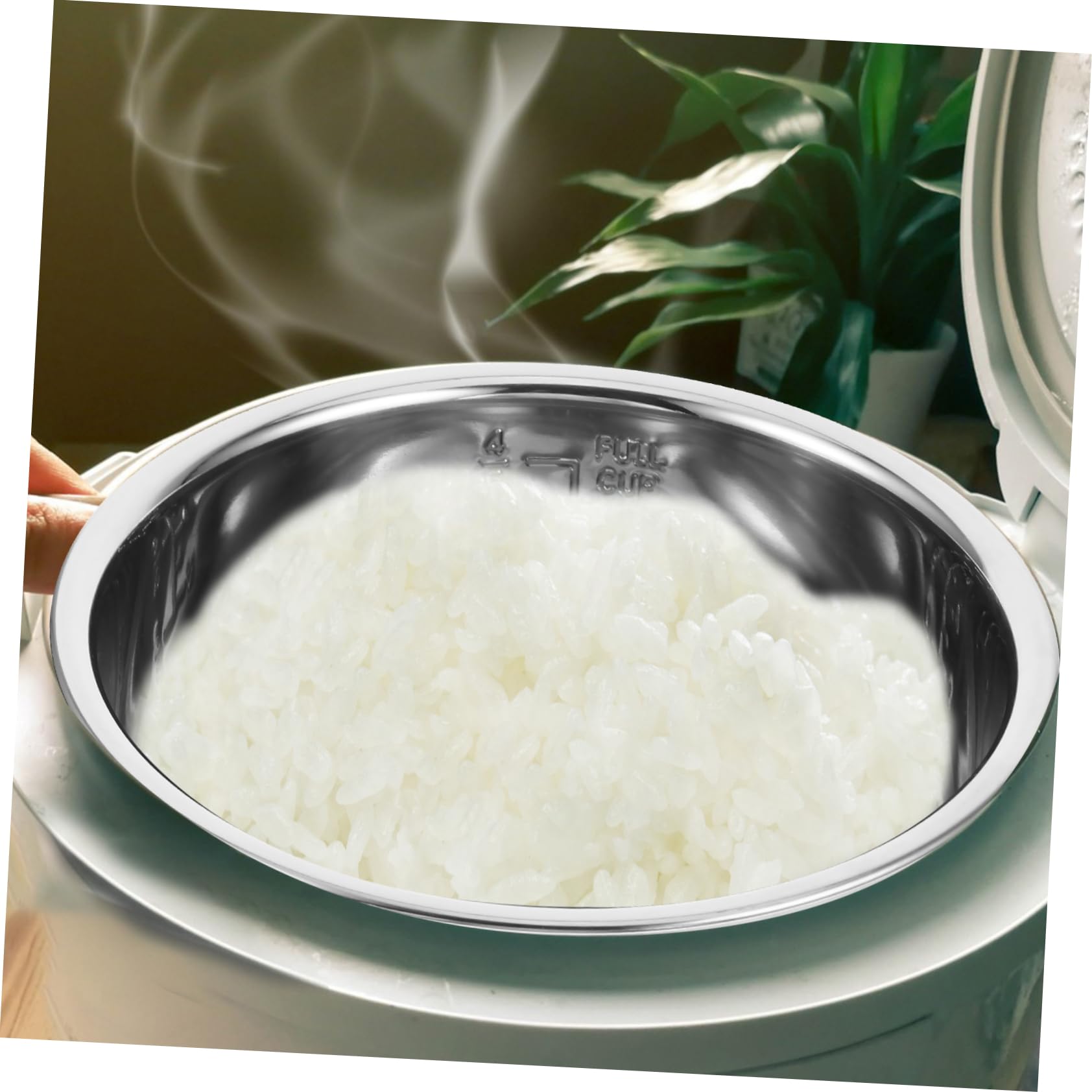 Sosoport Olla Interior y Buena Transferencia de Calor Accesorio Práctico de Acero Inoxidable de 4l Fondo Grueso para Cocina Eléctrica para Olla de Cocción