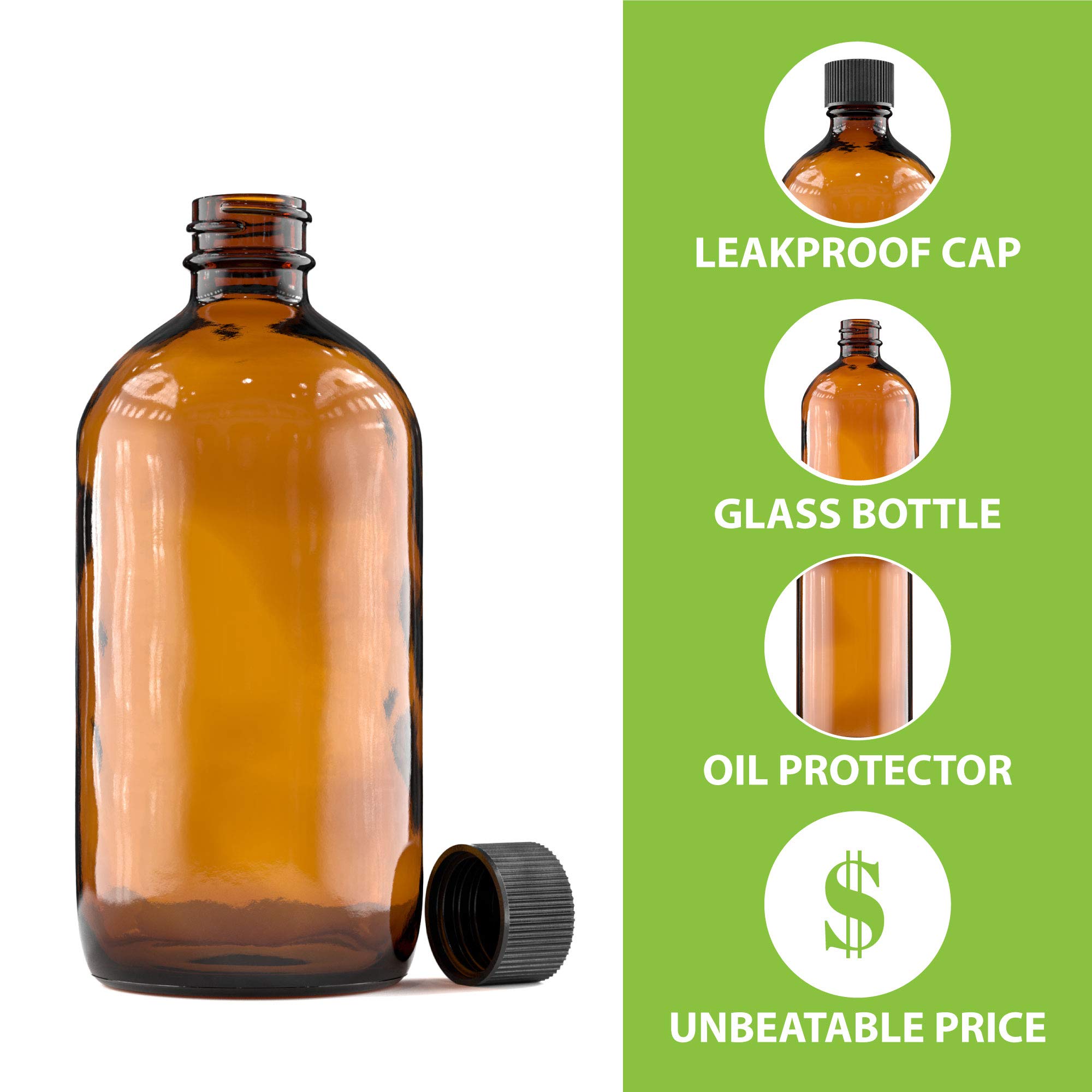 Maredash 20 Pack Clear Glass Bottles With Black Lids - 8oz, Includes Labels, Funnel, Dropper & Brush - View #4