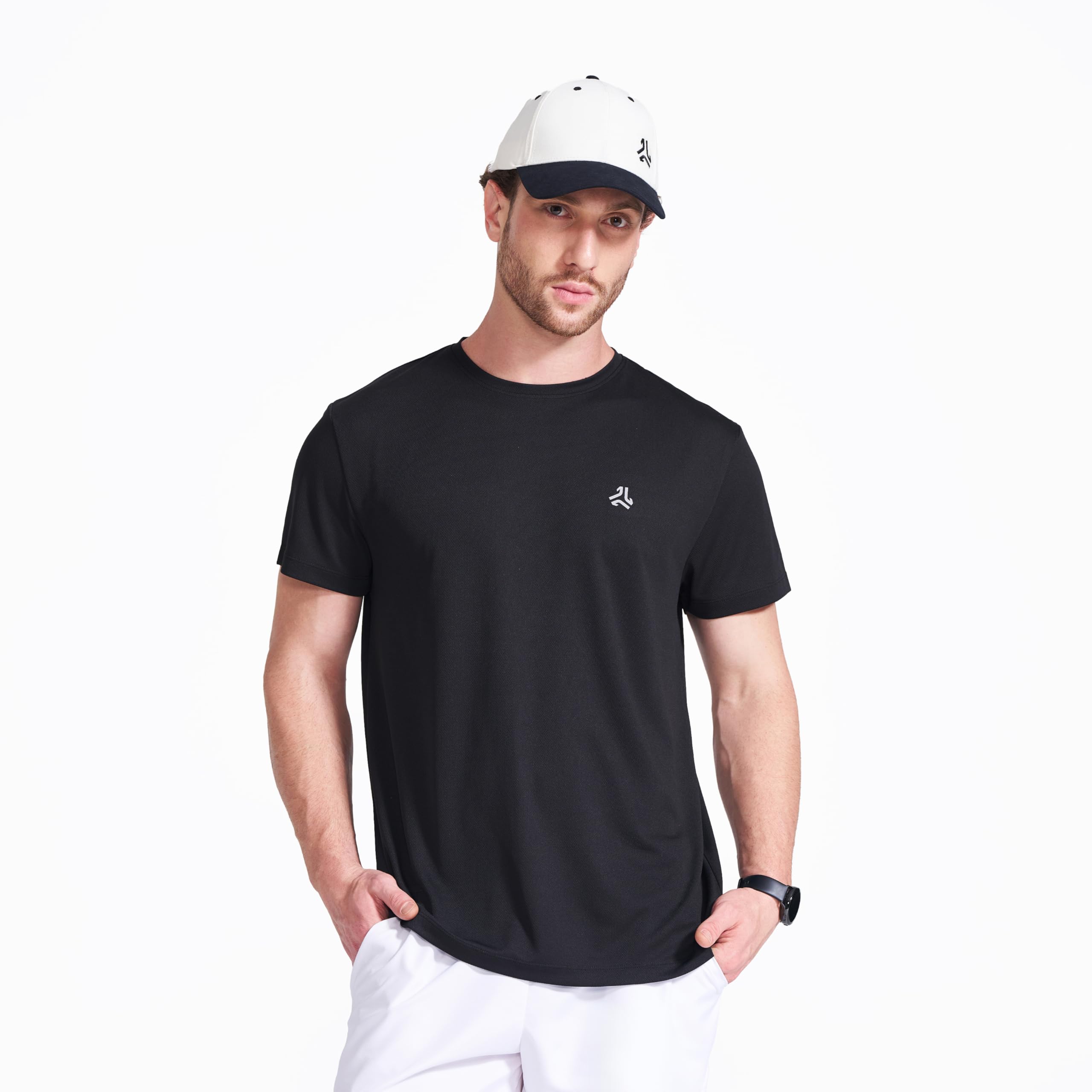 Campus Men Solid Round Neck Dry Fit T-Shirt-image-1