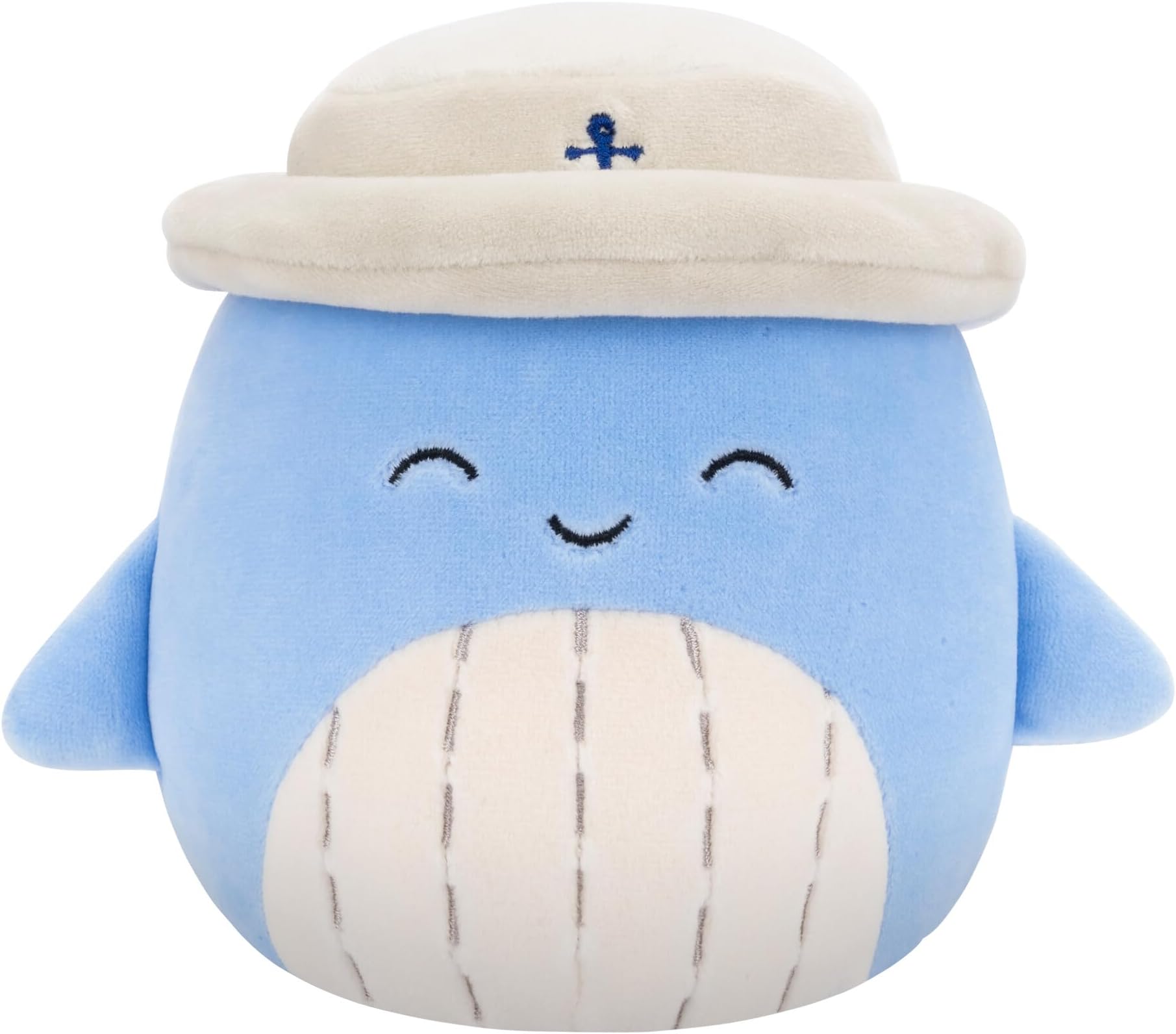 Original 5-Inch Samir Blue Whale with Tan Bucket Hat - Official Jazwares Plush (Little)