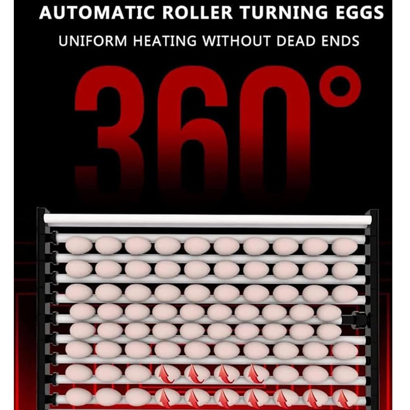 Incubadora industrial de huevos con control de temperatura y humedad, gran criadero de aves de corral para pollos, patos, gansos y codornices, ideal para la cría de animales