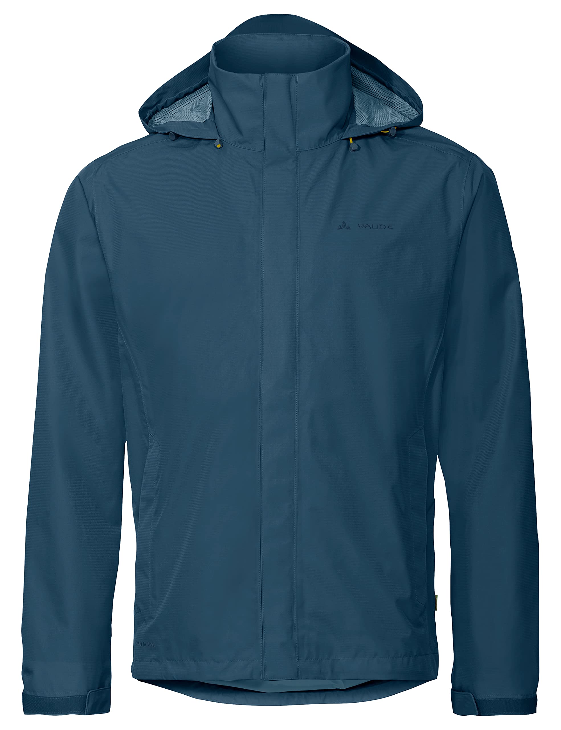 Vaude Men'S Escape Light Rain Jacket - Size 42 In Blue, Water-Repellent Outdoor Jacket, Breathable Windbreaker With Hood, Climate-Friendly Hiking Jacket