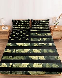 Independence Day Twin XL Fitted Sheets Deep Pocket Up to 16