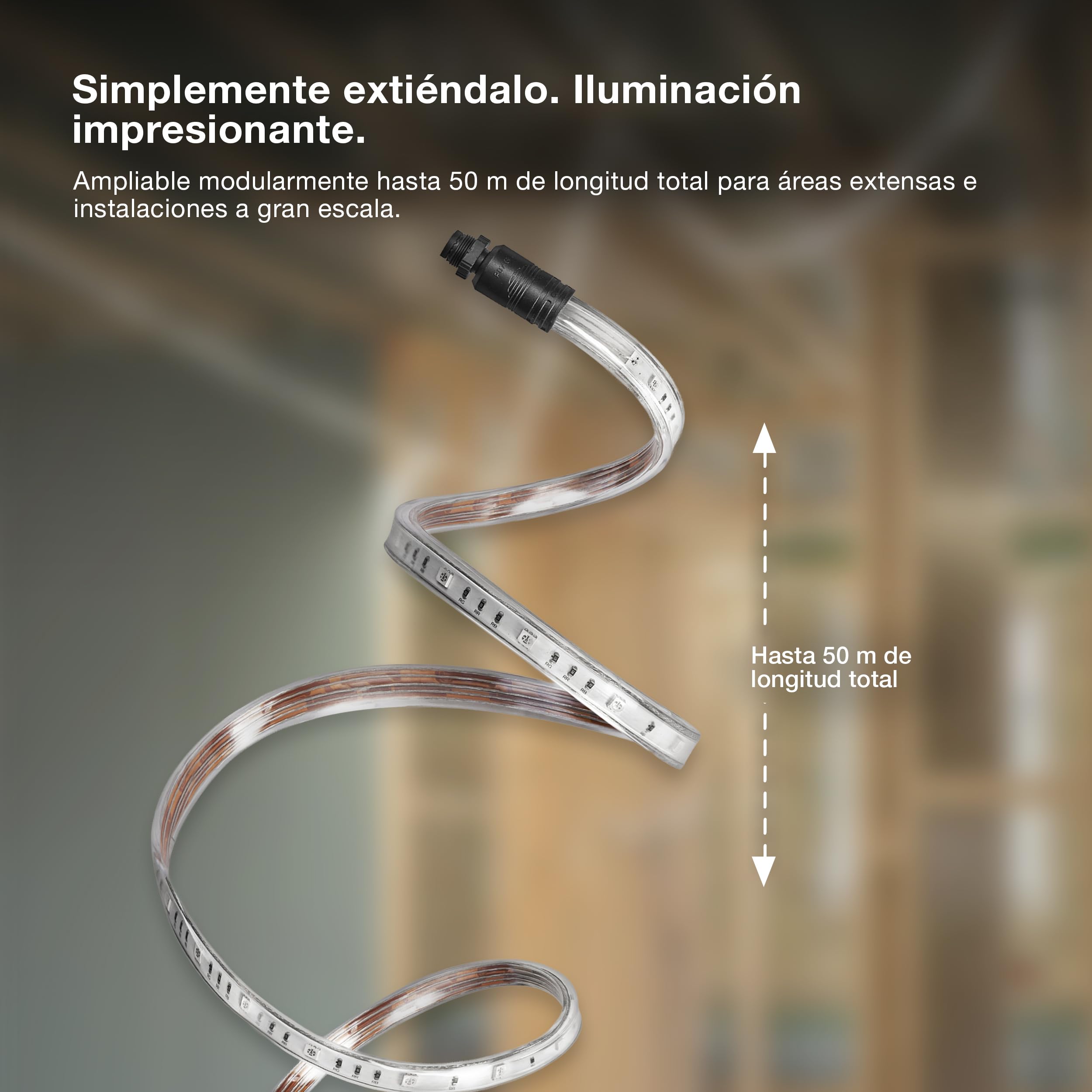 OSRAM Tira LED flexible para exteriores de 15 m IP65 para exteriores | Outdoor Flex, Outdoor Lighting (Special), Blanco, 30000 h, Paquete de 1