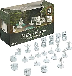 Master's Minions: Raiders of The Wilderland Tabletop Miniatures - 23 HD Unpainted Mini Figures - 25mm DND, Pathfinder, Fantasy RPG Bulk Minis - Unique Monsters + More from The 5e Starter Set Campaign