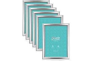5x7 Silver Picture Frames: Showcase Memories with Timeless Elegance (Set of 6)
