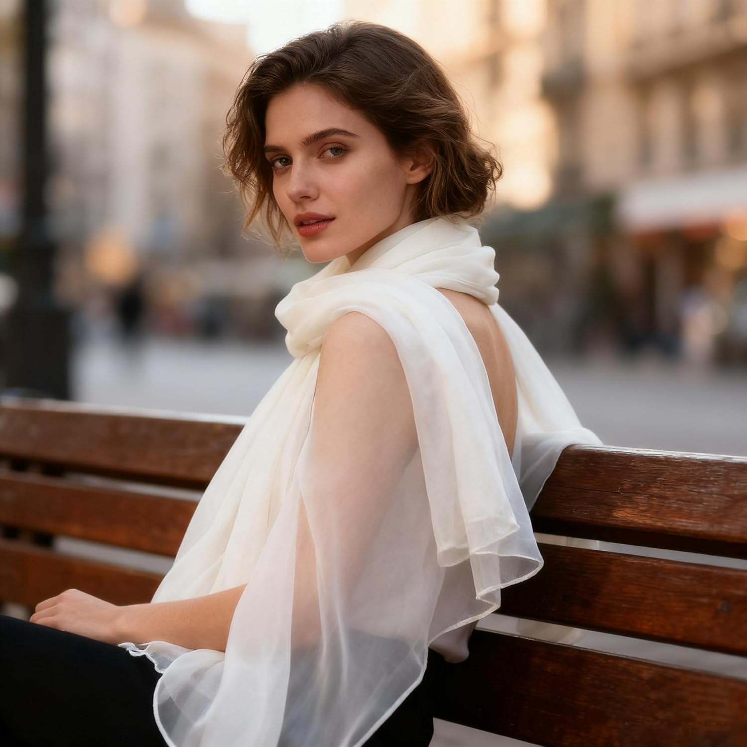 K-Elewon Solid Color Silk Feeling Scarf Fashion Scarves Wrap Long Lightweight Shawls for Women - Image 3