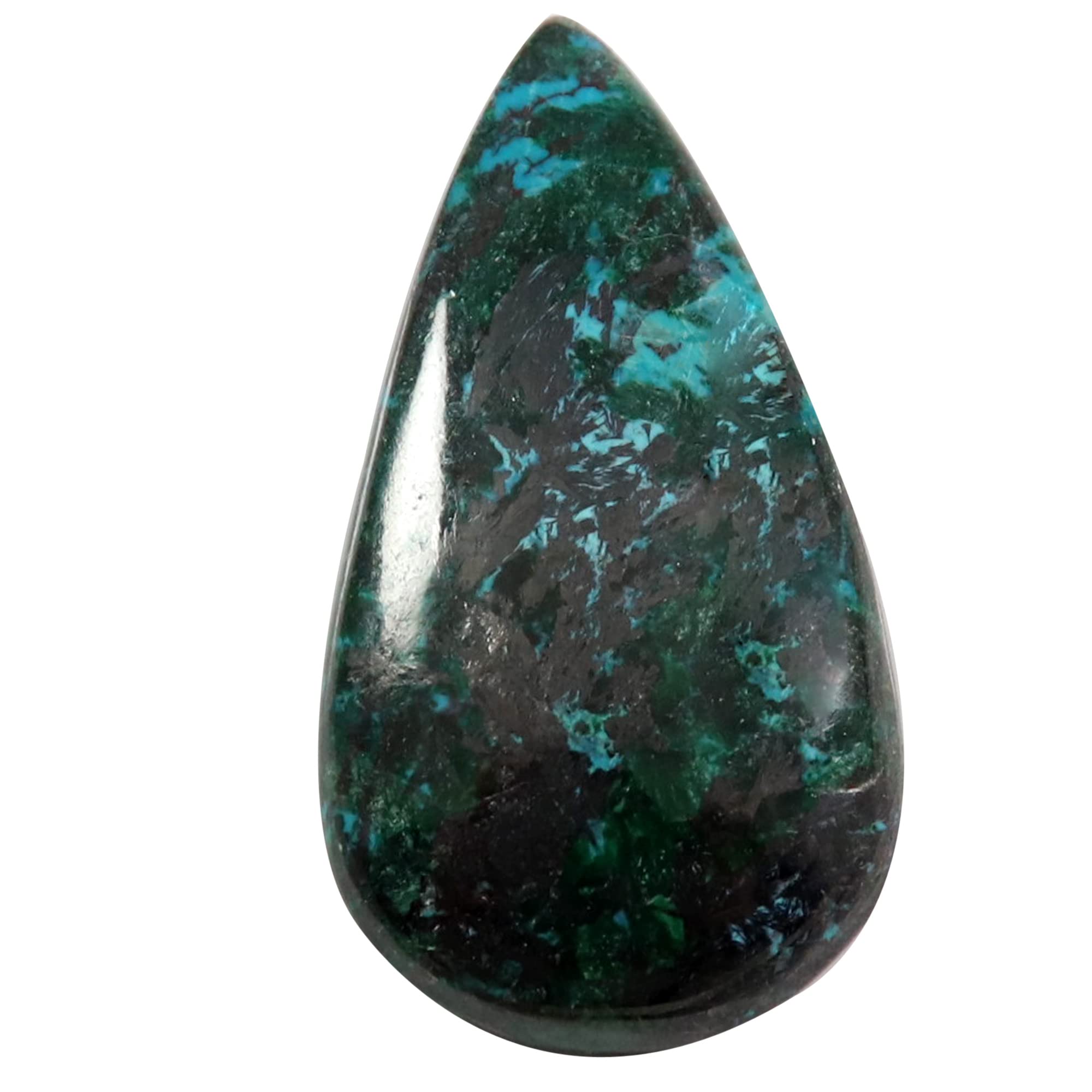 Chrysocolla Azurite Pear Cabochon Natural Meditation Healing Gemstone 30.4cts QL04-image-36