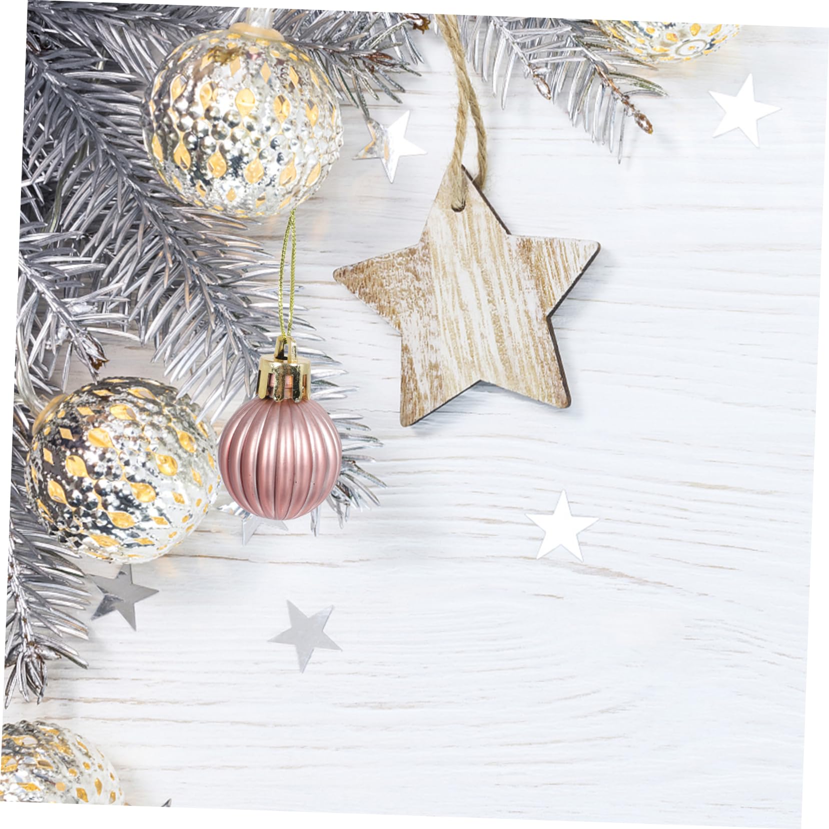 PRETYZOOM 120 Pz di Natale decorazioni casa christmas tree christmas balls palla di natale lucida palline natalizie fai da te arredamento creativo delle ciondoli di palline pvc