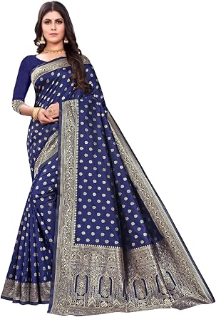 Banarasi Pure Silk Kanjivaram Sari for Women Soft Sari with Blouse Piece for Wedding Pari124-50