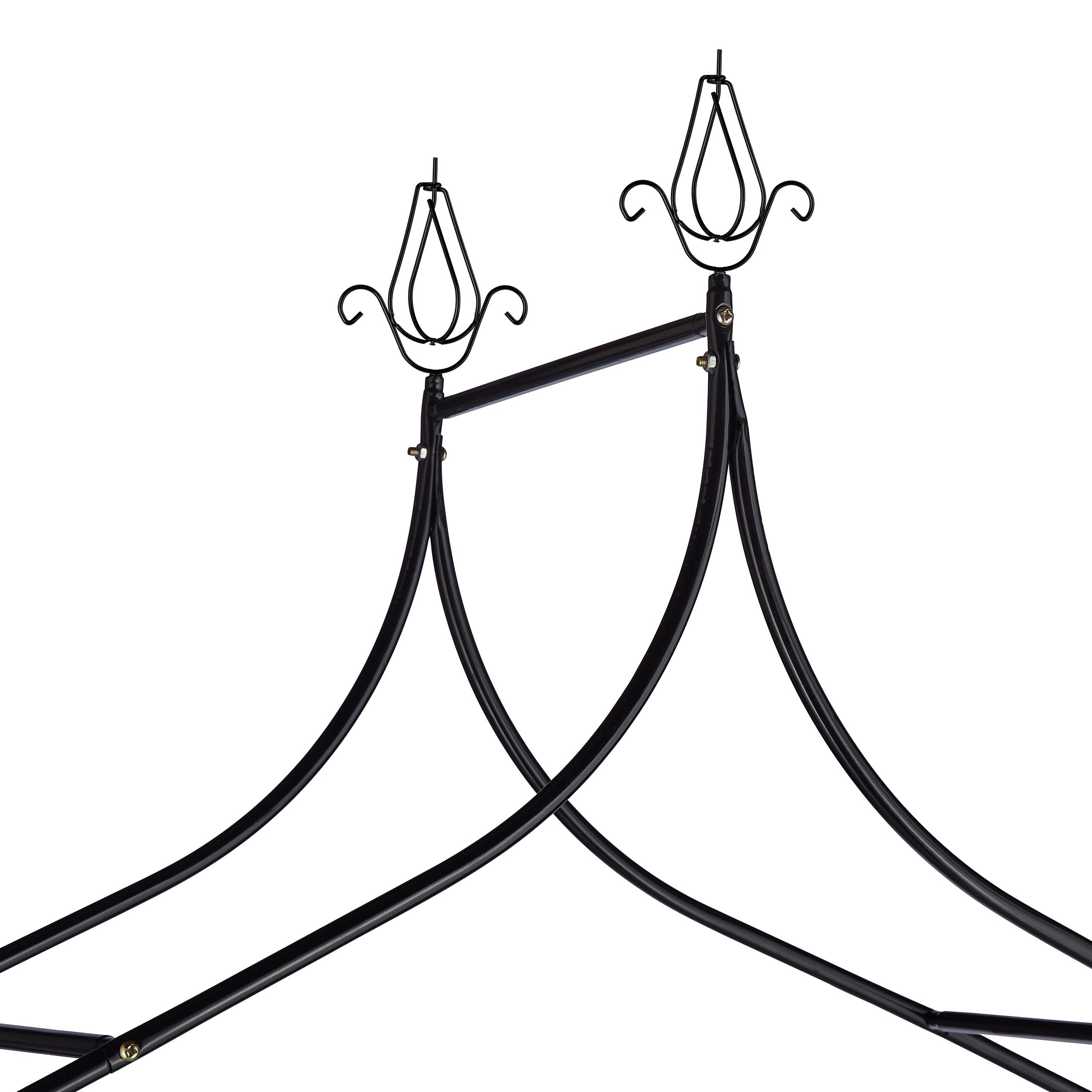 Relaxdays Arco per Rampicanti da Giardino, Sostegno in Ferro per Rose, HxLxP: 260x140x38 cm, Supporto per Piante, Nero