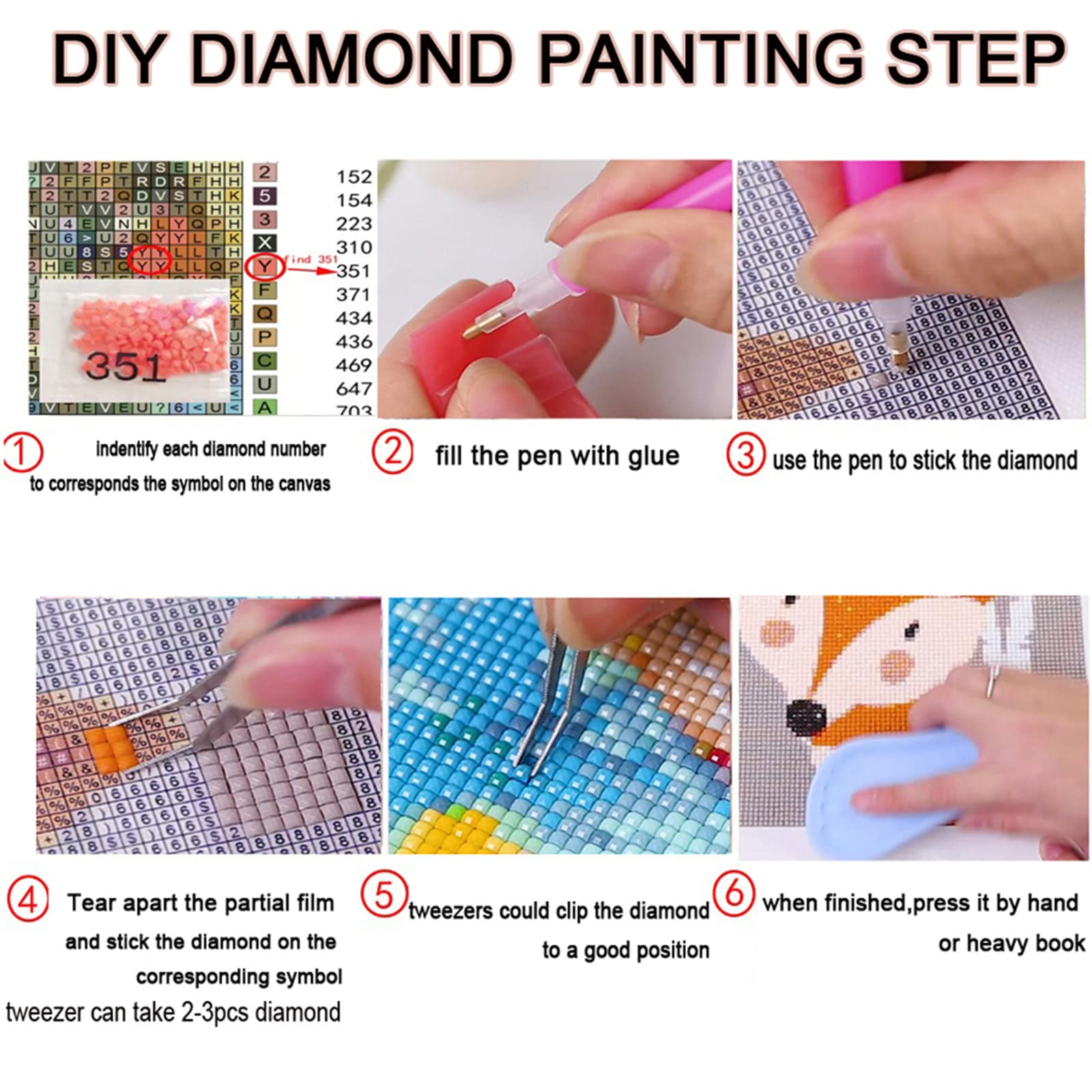 WEEPEF Diamentowa sztuka dla dzieci, zestawy do malowania diamentami 5D, DIY, rzeźbienie zen, malowanie według numerów, dla dorosłych, początkujących, 70 x 140 cm, pełne kwadratowe wiertło, ścieg krzyżykowy, diamentowe obrazy do dekoracji domu, płótno JF-