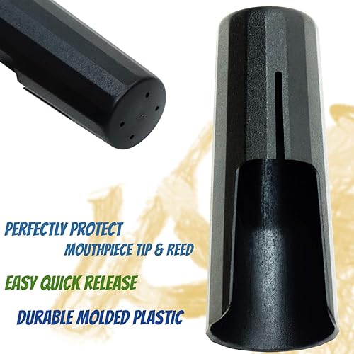 Miniatura 4 de Libretto Kit de boquilla de saxofón barítono, juego de boquilla estándar para regalar: boquilla ABS 4C, tapa de plástico, ligadura lacada dorada.