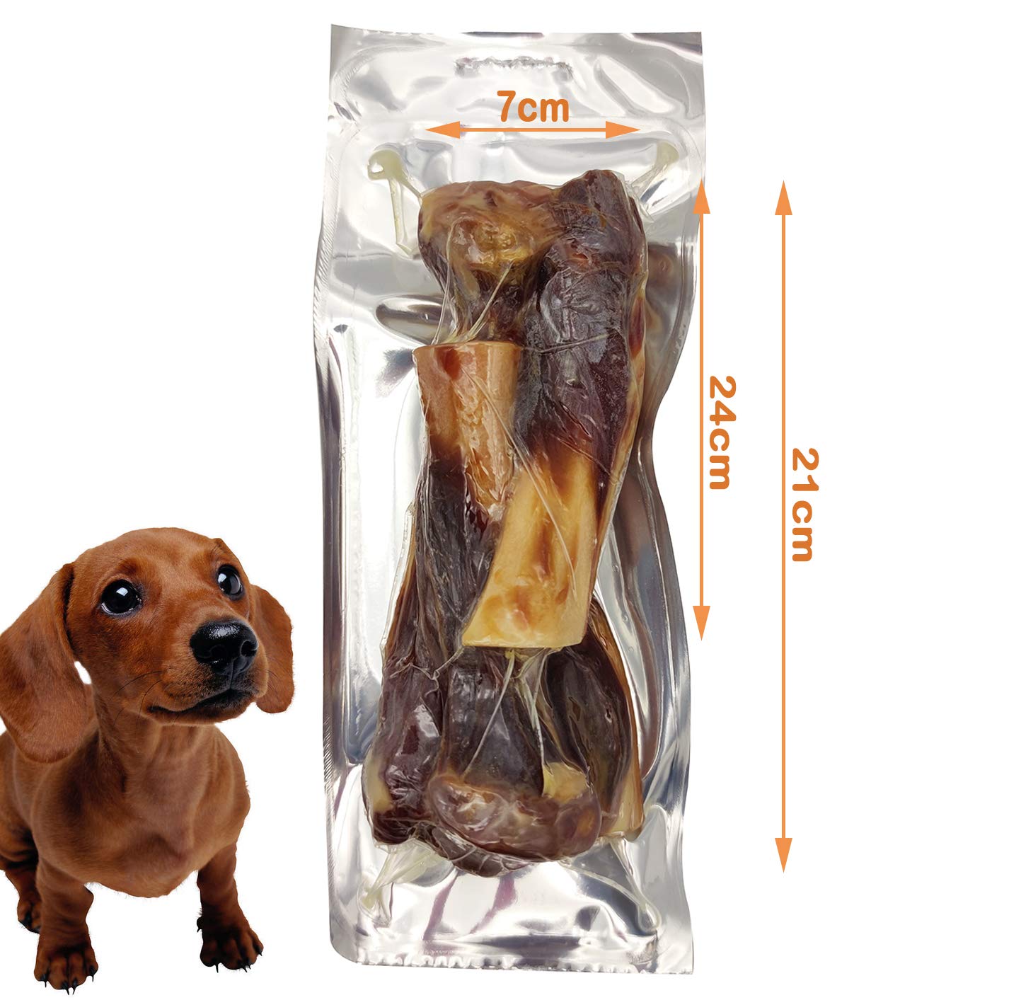 12 Bolsas Hueso Jamon para Perros Natural al Vacio Mediano Fortalecedor de Dientes Stick Dental Dog Snack (Cada Bolsa 450-460g) BPS-6933 * 12