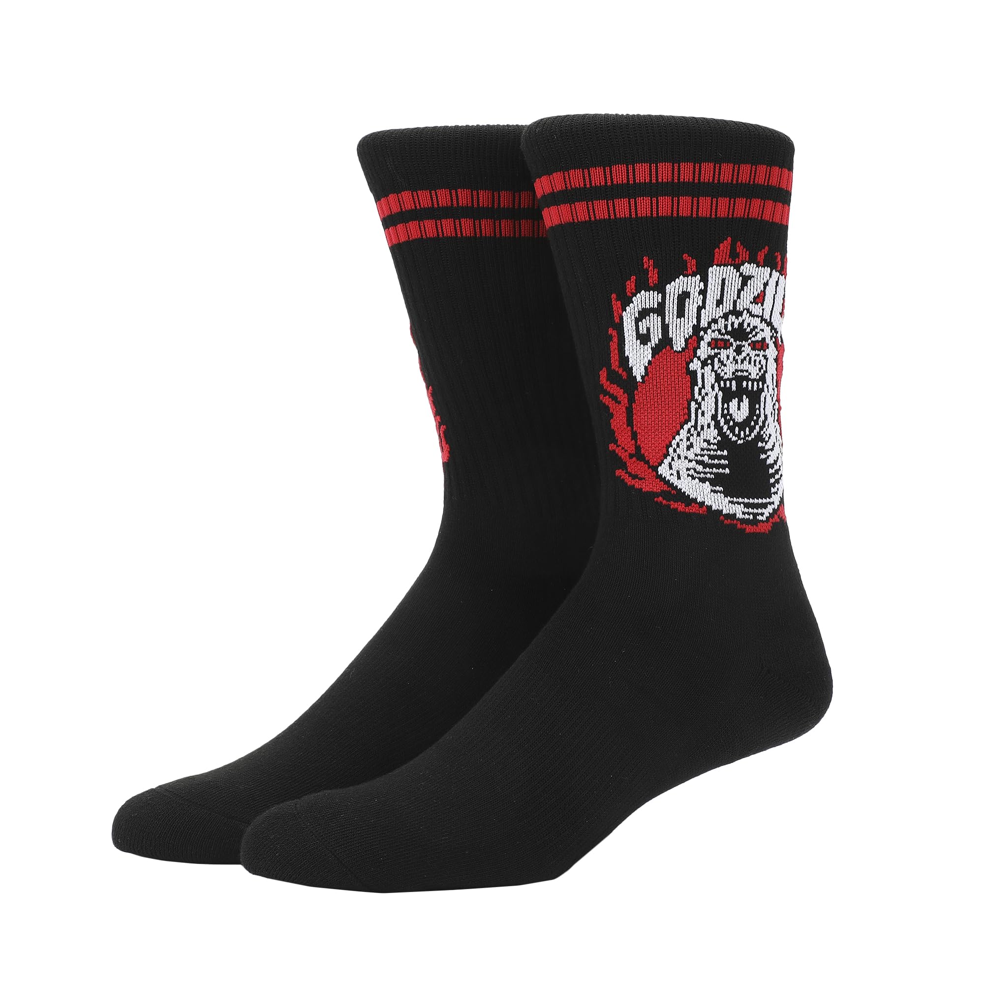 Bioworld Godzilla Flaming Monster Men's Black Casual Crew Socks
