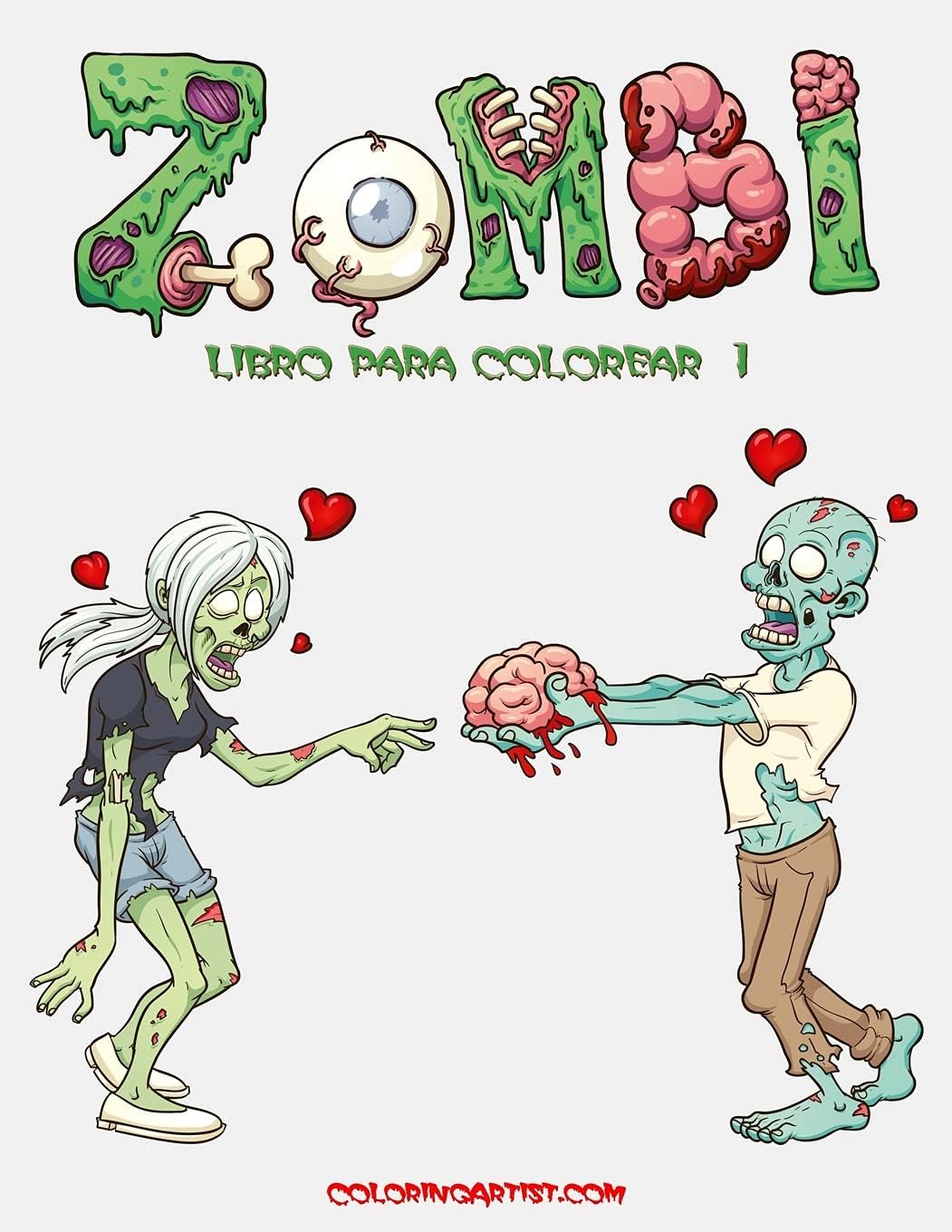 Zombi libro para colorear 1 (Spanish Edition)