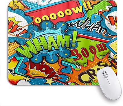 Amazon Kenadvi マウスパッド 個性的 おしゃれ 柔軟 かわいい ゴム製裏面 ゲーミングマウスパッド Pc ノートパソコン オフィス用 デスクマット 滑り止め 耐久性が良い おもしろいパターン ユニークな多色コミックの吹き出し Kenadvi マウスパッド 通販