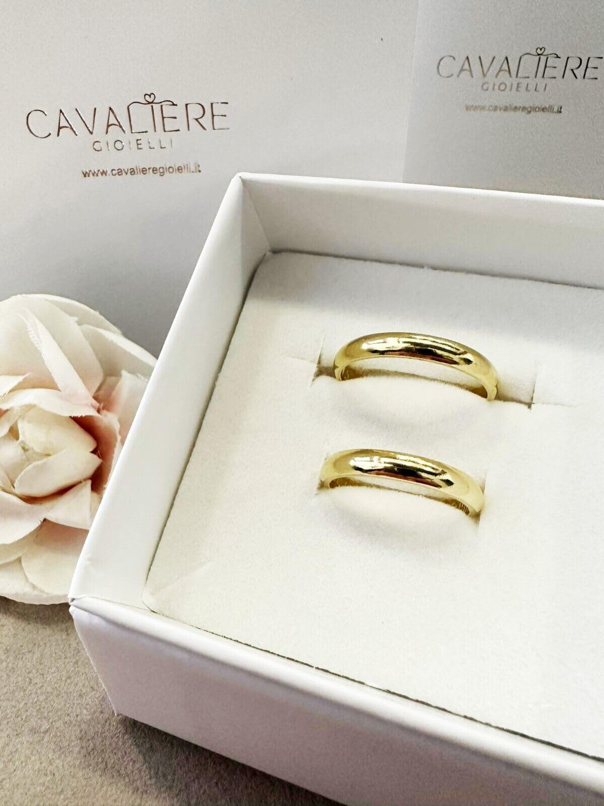 Fedi Nuziali in Argento 925 laminato Oro 7 grammi Anelli coppia anelli uomo donna fidanzamento Matrimonio