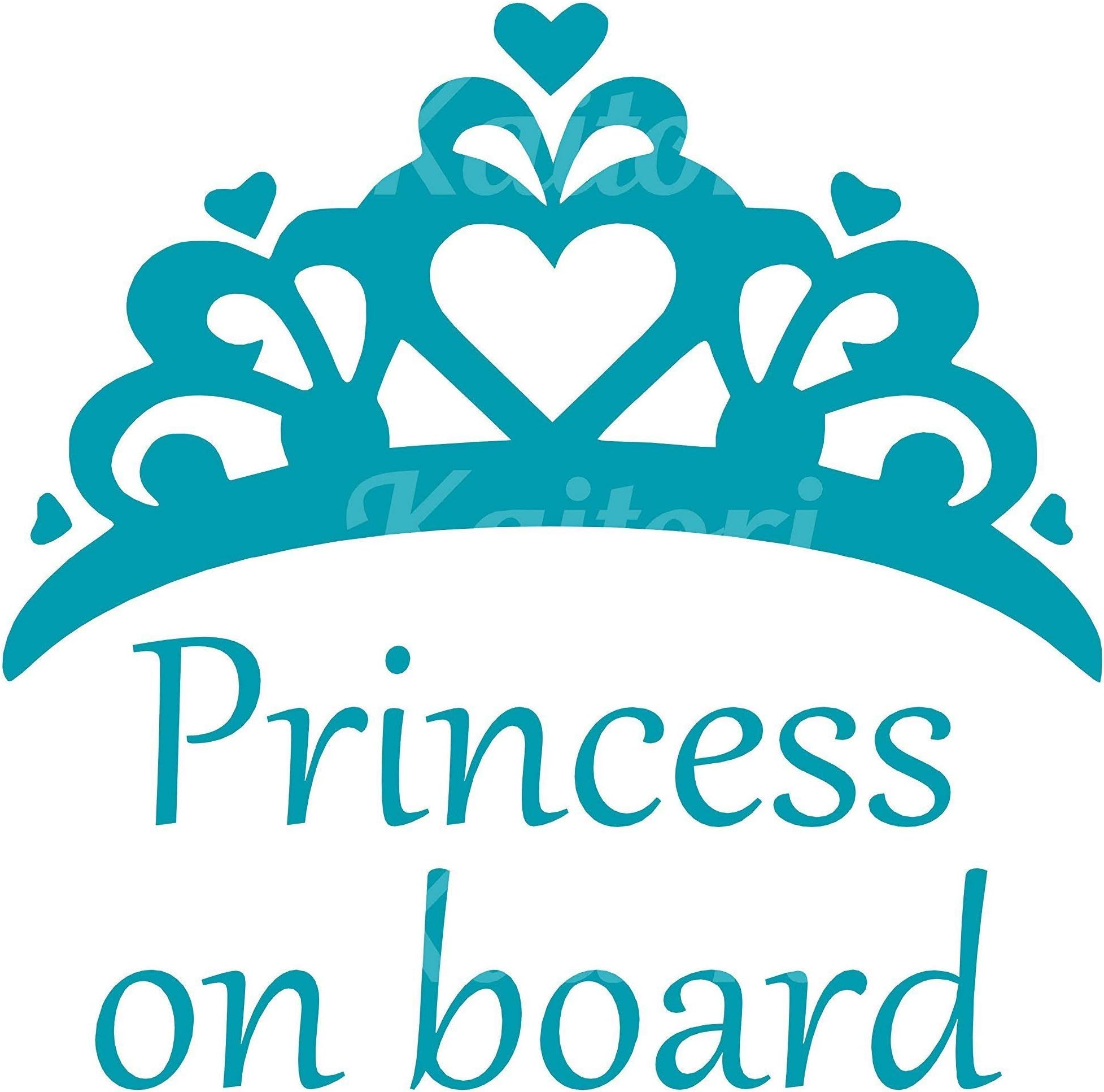 Princess on Board Car Decal