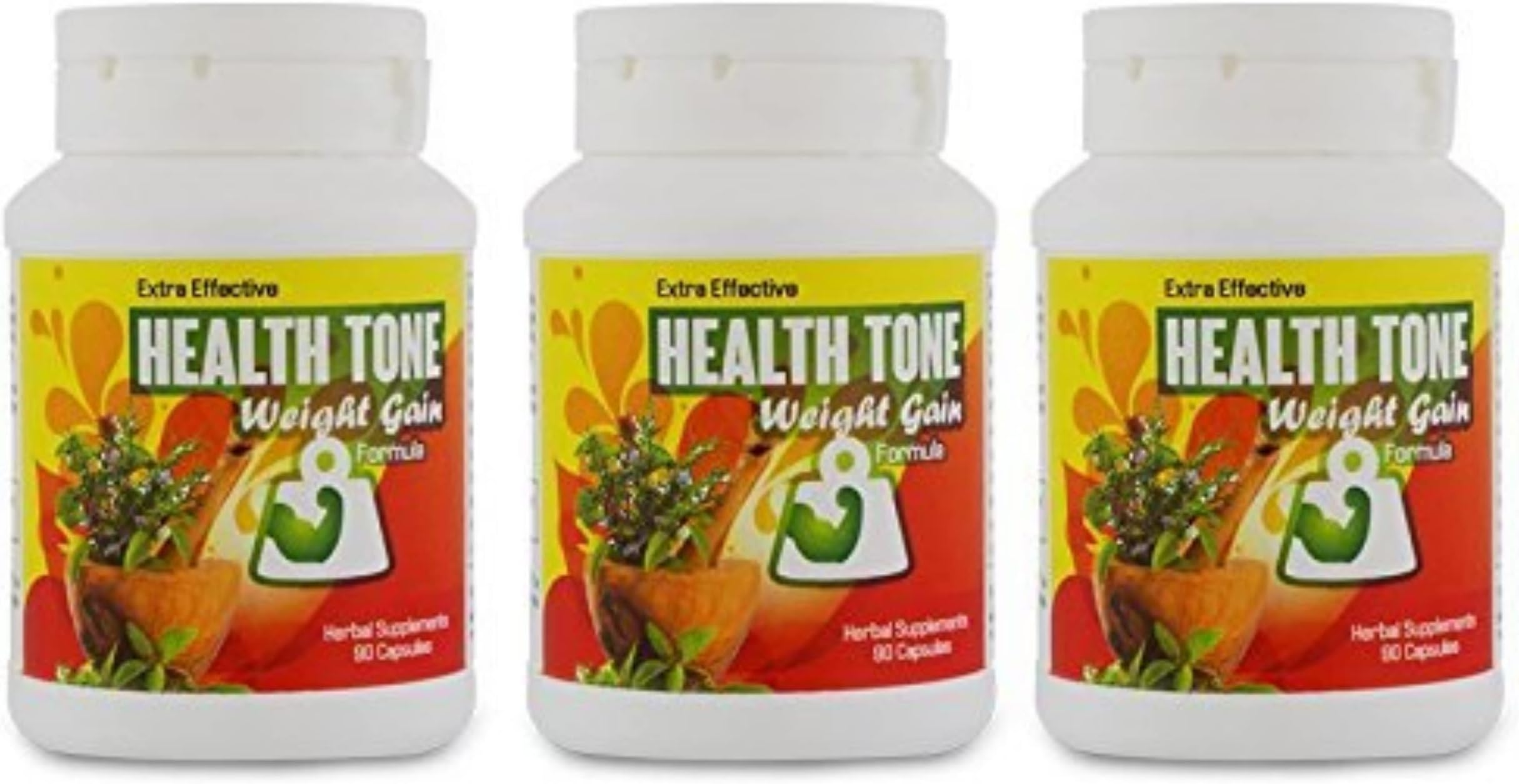 Health Tone Weight Gain 90 Capsules - Extra Effective -Pack of 3