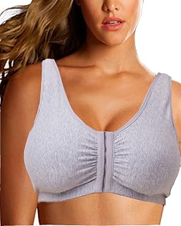 Post Surgical Sports Bra - Front Closure, Wirefree, Mastectomy Bra for Women