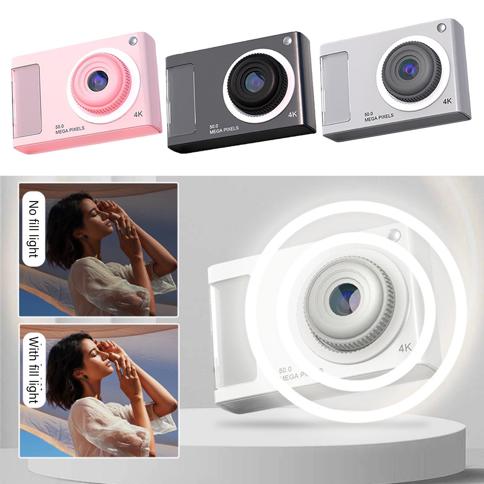 Amazon | 学生カメラ48MP CCDレンズ3264x2448デジタルシュート600mAh