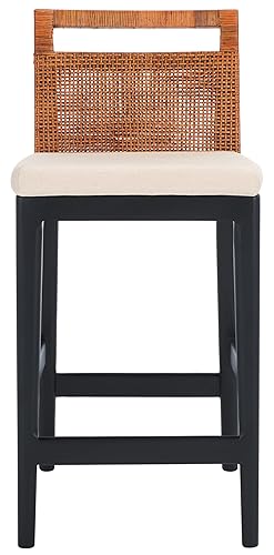 Home Collection Darin 24-inch Brown/Black/White Cushion Counter Stool (Fully Assembled)