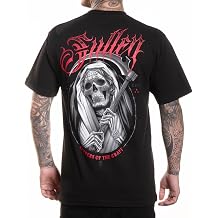 Sullen Mens Muerte Reaper Capsule Tattoo Lifestyle Graphic Standard Short Sleeve Black Tee