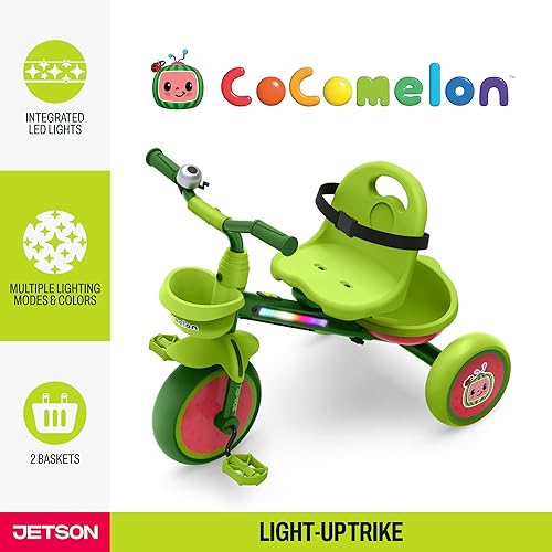 Vista 2 de Jetson Light-Up Trike, Front and Rear Baskets, Multi-Colored LED Lights, Seatbelt and Bell