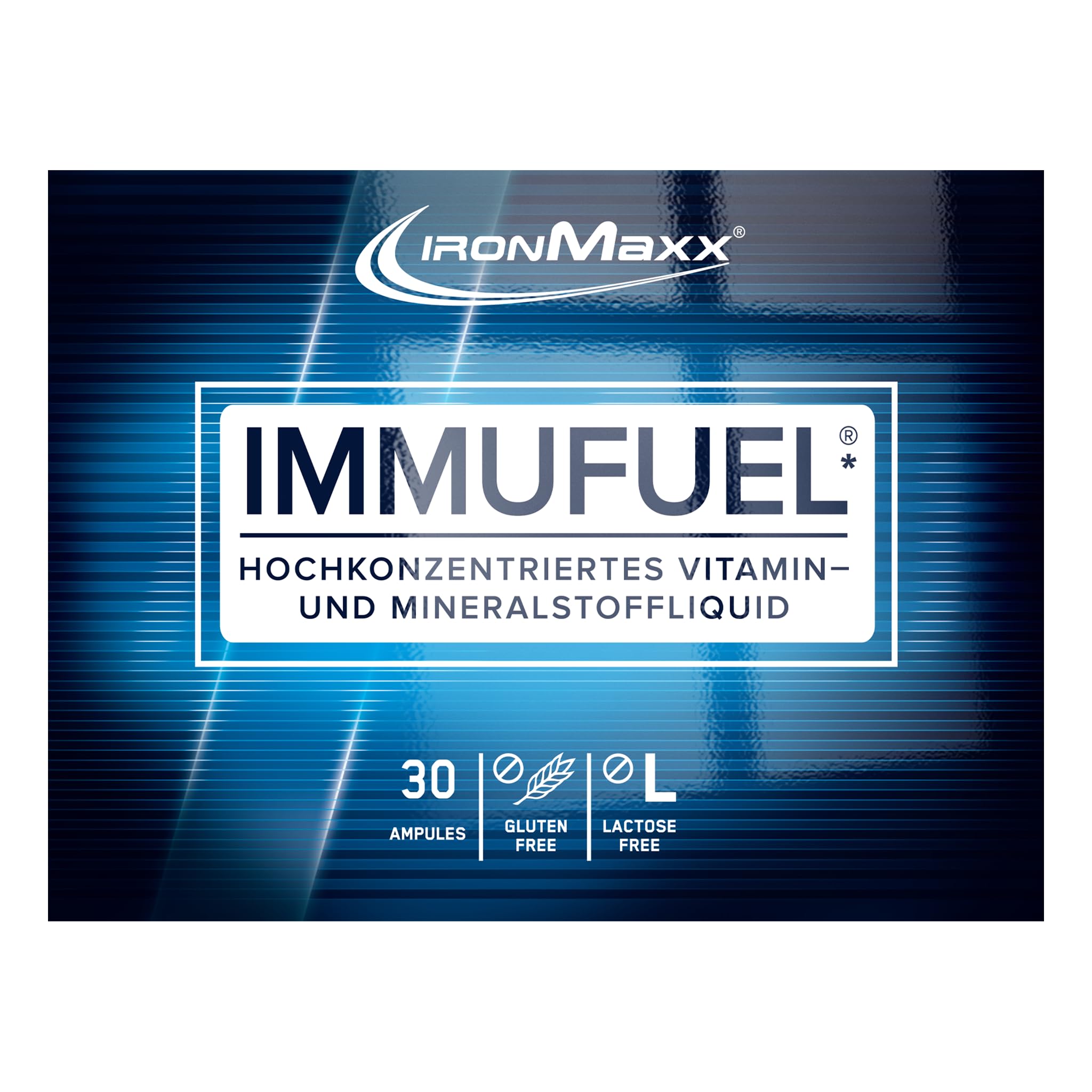 ImmuFuel Trinkampullen - 30 x 25ml Ampullen mit wertvollem Mineralstoff- und Multivitamin Komplex, 1240mg Vitamine und 70mg Mineralstoffe pro Portion