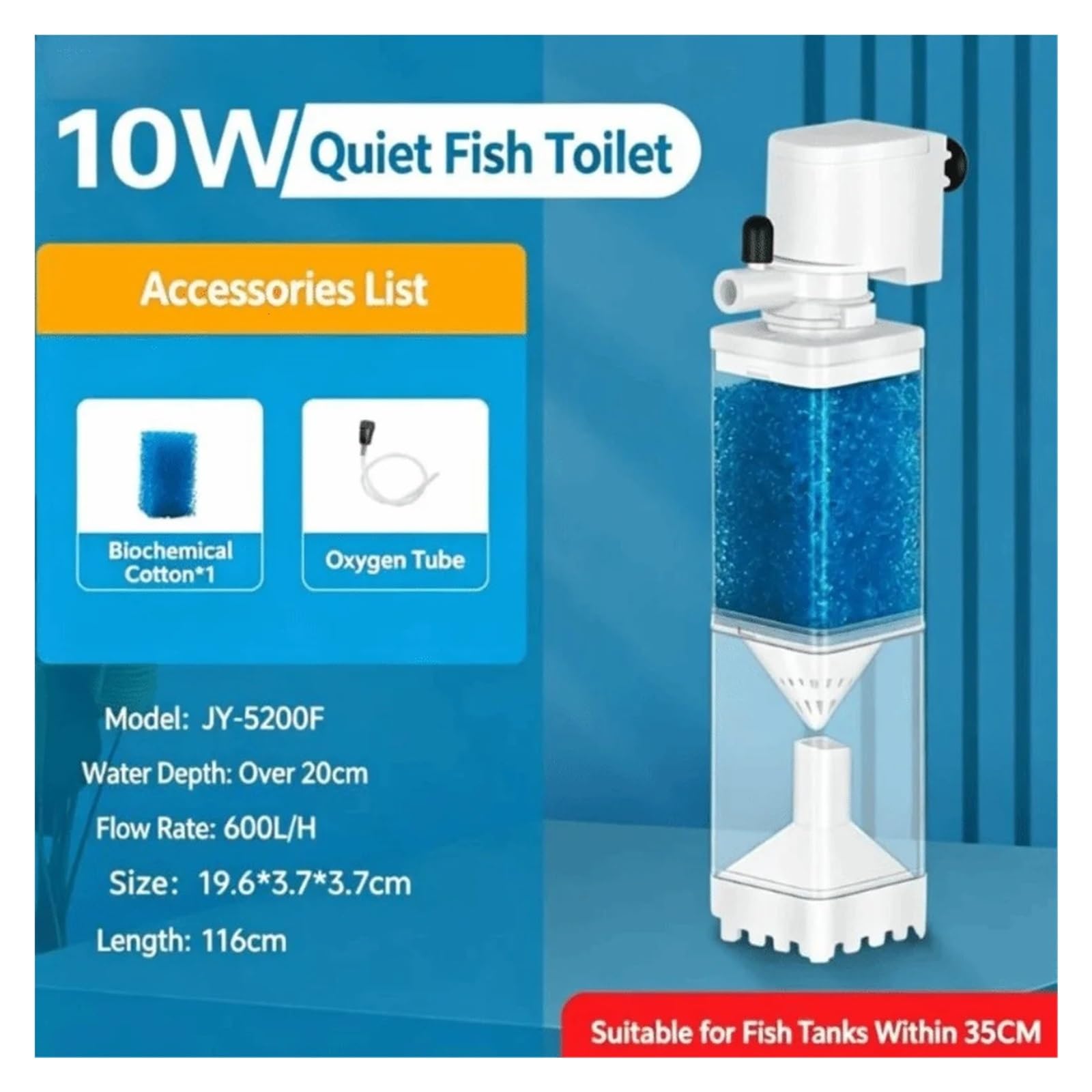 Filtro interno para acuario, funcionamiento silencioso, filtro sumergible, purificación de agua, antireflujo, bomba de acuario extraíble