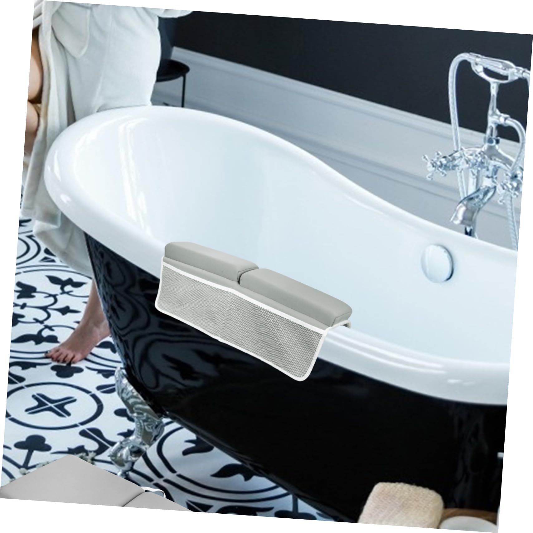 CALLARON Babybadewannen und Bequem aus Stoff Kniekissen und Ellbogenauflage mit Rutschfester Oberfläche Schnell Trocknend für Sicheres Babybaden in Badewanne