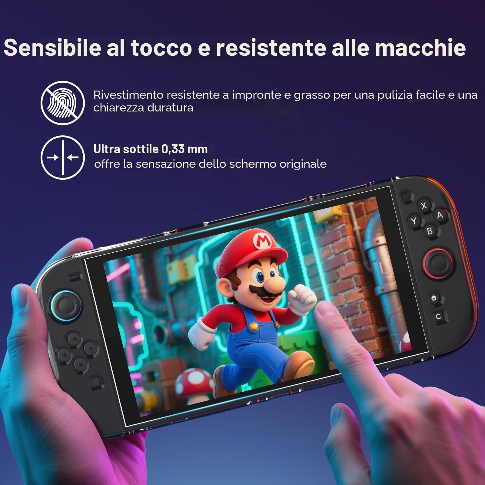 Cover Protettiva per Nintendo Switch 2 2025, Custodia Trasparente in TPU Resistente a Urti e Graffi, con Supporto, 2 Protettori di Schermo e 2 Cappucci per Manopola del Pollice