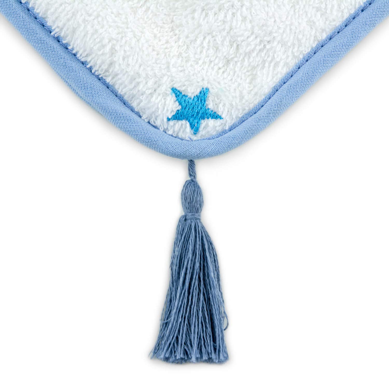 BGEUROPE - Juego de baño para bebé, diseño de estrellas, color azul blanco Talla:Set of 4 Pieces (Bathrobe - 2)