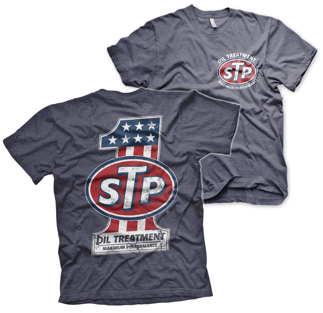 Stp Men's Navy-Heather Officially Licensed American No. 1 T-Shirt (Navy-Heather), XX-Large