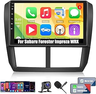 2+32G Android Car Stereo for Subaru Forester Impreza WRX 2008-2012 with Apple Carplay Android Auto Mirror Link Change Theme 9 inch Touch Screen FM RDS HiFi Bluetooth WiFi GPS+AHD Camera & MIC