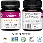 New Zealand Honey Co. Raw Manuka Honey UMF 24+ MGO 1122+ - Monofloral, New Zealand Sourced with Natural Pollens and Enzymes - Travel Size for Daily Wellness - 4.4oz (125g)