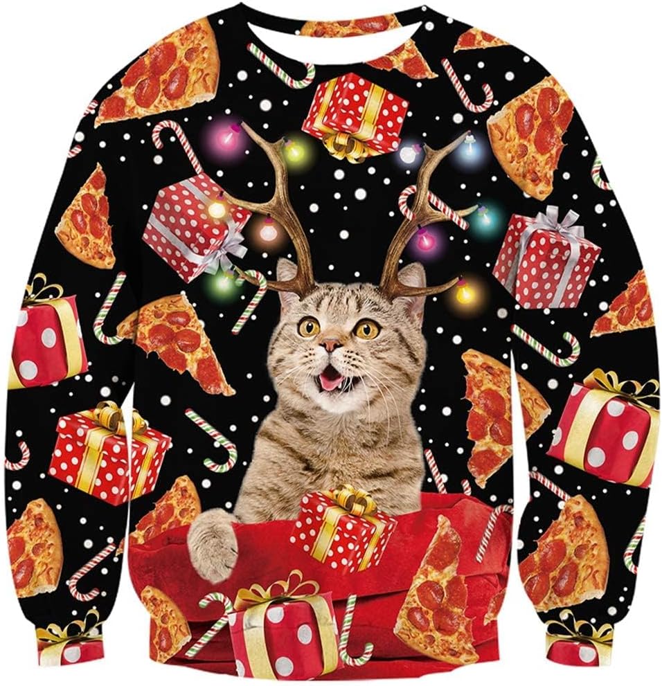 Générique Kersttrui Sweatshirt Heren 3D Print Trui Lange