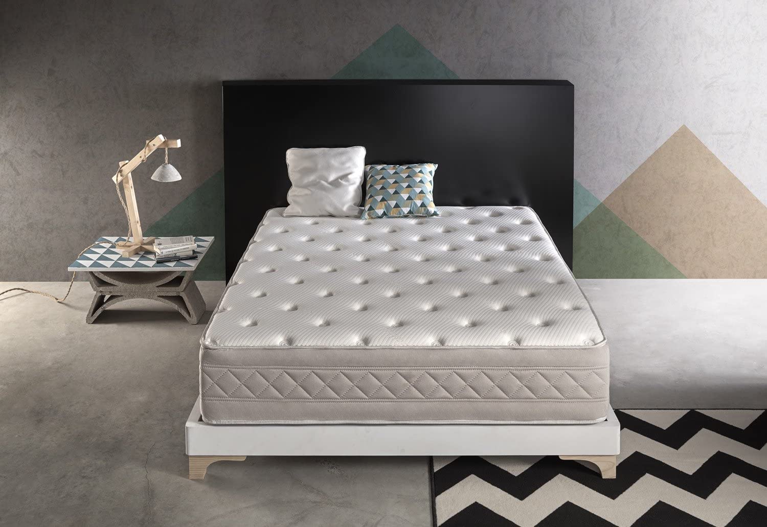 SIMPUR-Relaks | Materac Crystal Royalty ® 180X200cm | Grubość 30cm | Bio Shape Memory Foam High Density + Rest Foam Soft ® | Niezwykle trwały | Wielowarstwowy wygodny materac