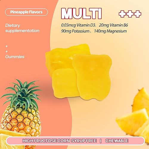 Miniatura 3 de Gomitas de magnesio y potasio, suplemento de glicinato de magnesio sin azúcar, apoya la comodidad de las piernas, la función muscular y la salud