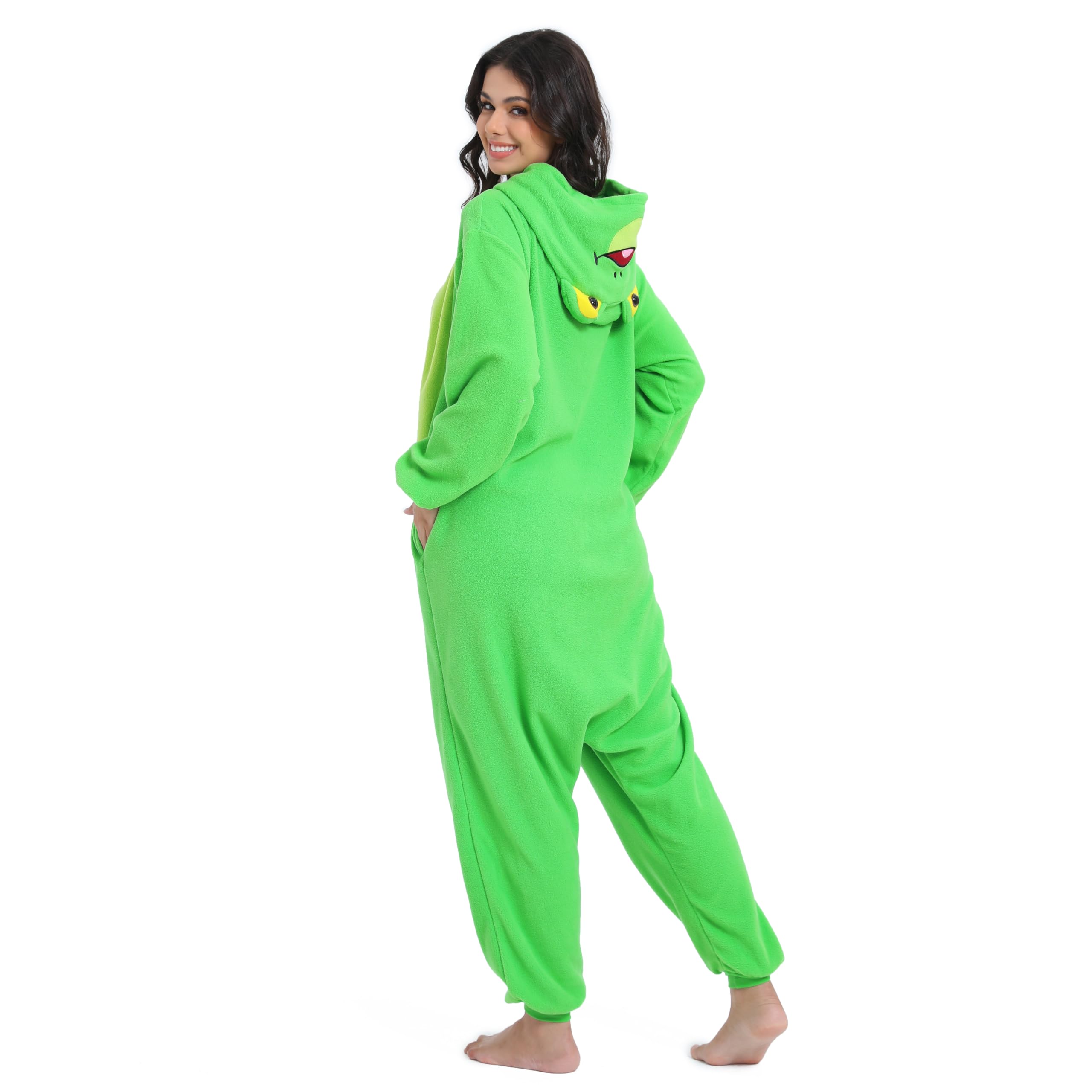 NAITOKE Disfraz de animal para adultos, disfraz de Halloween, pijama de una pieza para mujeres, hombres y adolescentes