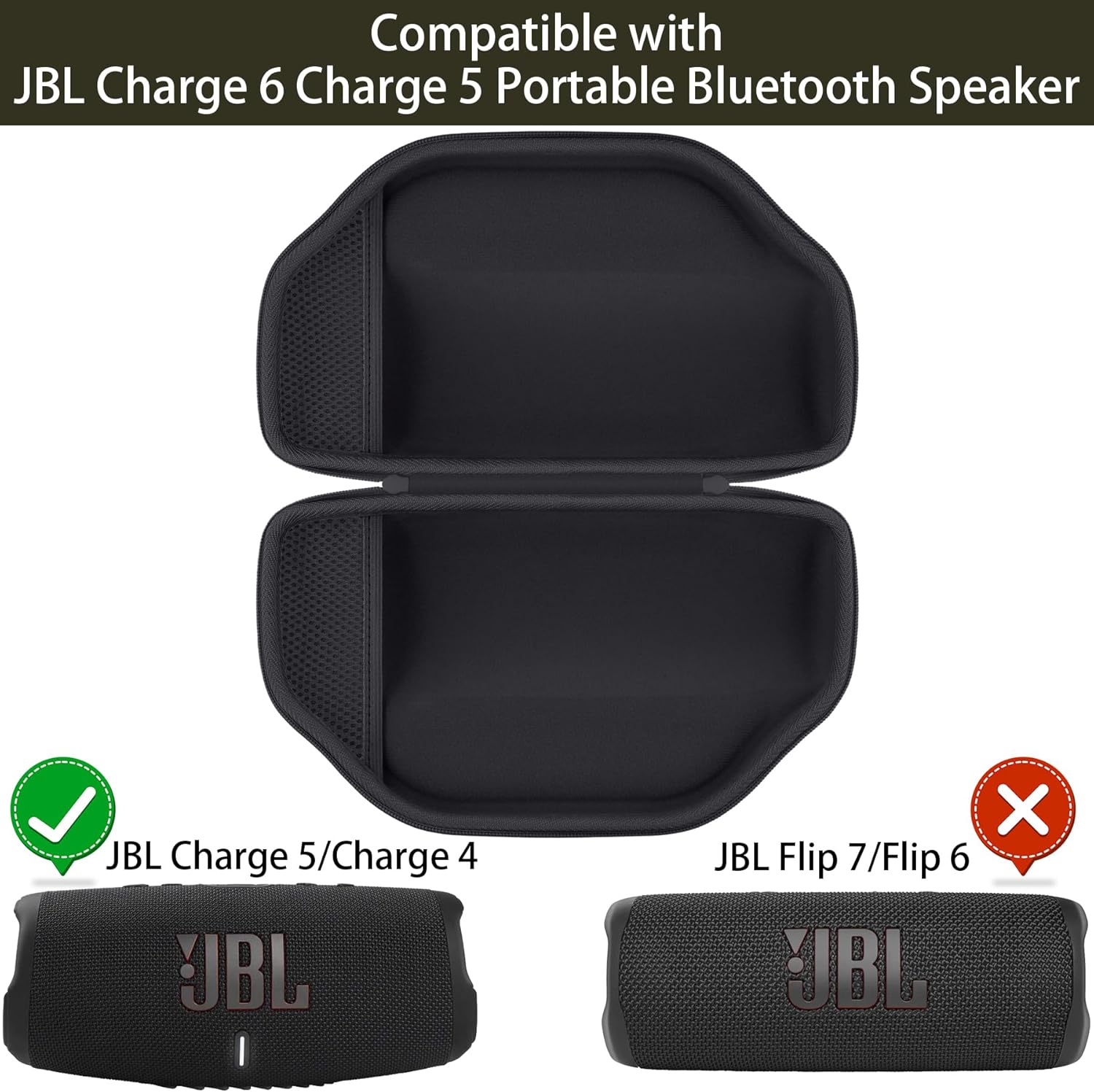 Hard Portable Case Compatible with JBL Charge 6/Charge 5 Portable Waterproof Bluetooth Speaker(Camo Case) - Image 3